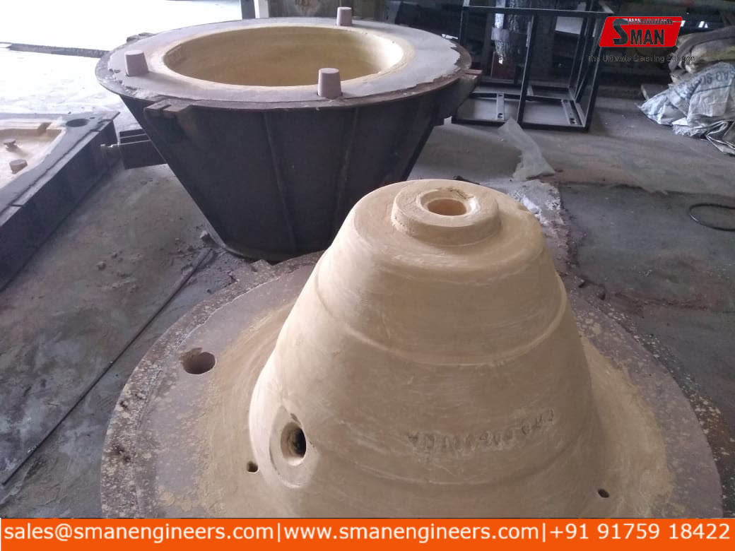 Rough casting products in a foundry